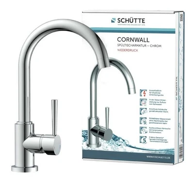 SCHÜTTE(FRANZ JOSEPH SCHÜTTE GMBH) Schütte Küchenarmatur Niederdruck Armatur Chromarmatur Küche »CORNWALL« chrom