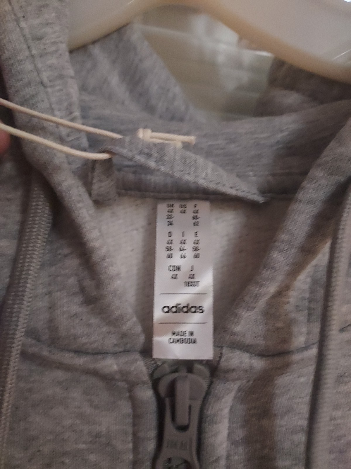NWT ADIDAS PLUS SIZE 4X WOMEN'S GRAY 2) PIECE TRACK SUIT image 4