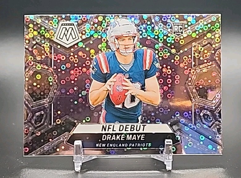 2024 Mosaic Drake Maye RC NFL Debut No Huddle Silver #273 Patriots