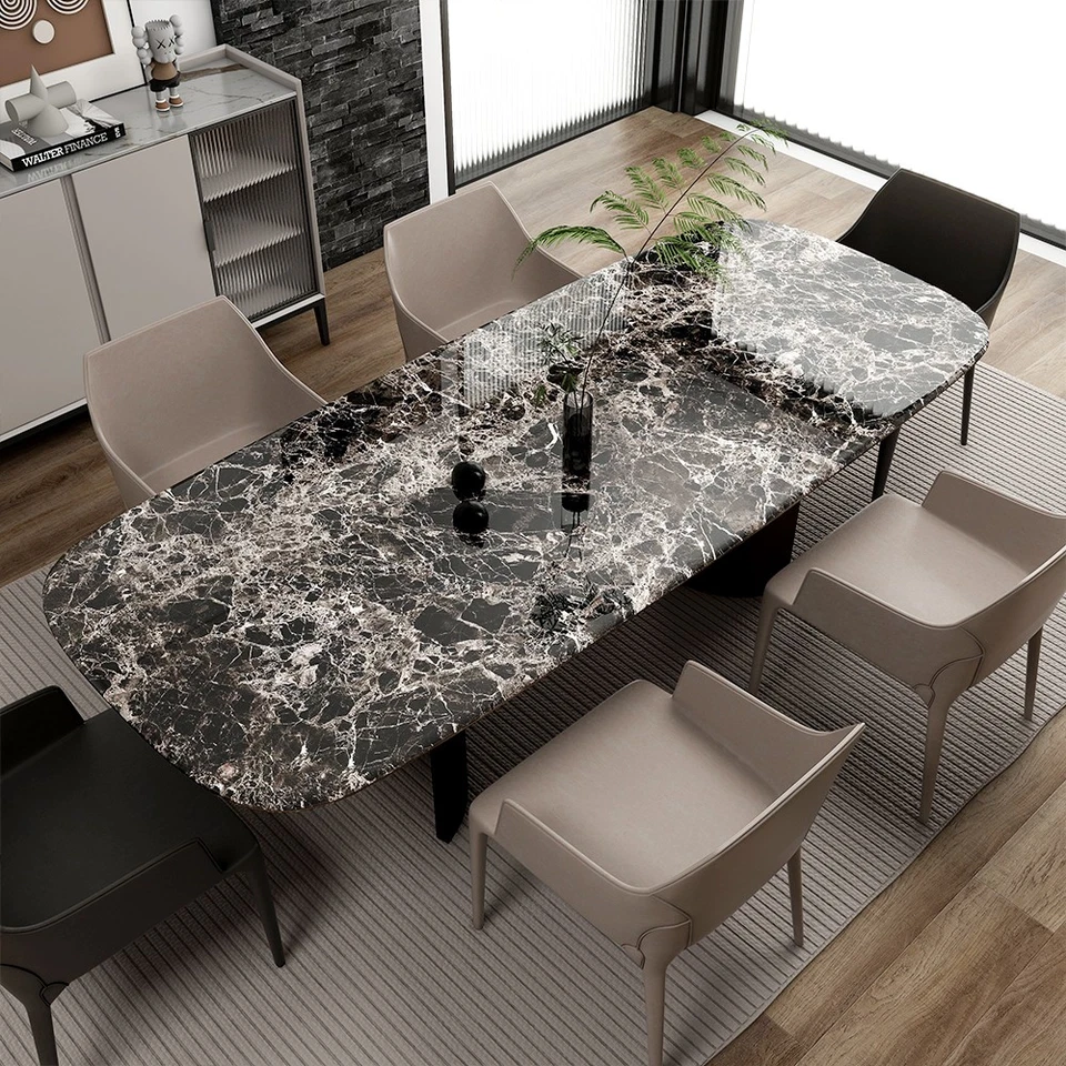 Glossy Marble Contact Paper for Table Self-Adhesive Wallpaper(Brown/White/Gray) - Image 3 of 4