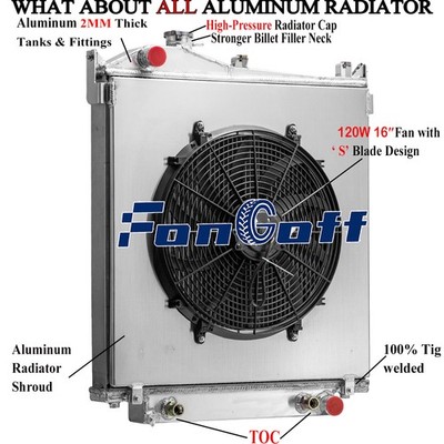 4Row Radiator+Shroud Fan Fit 2006-10 Ford Explorer Sport Trac 4.0L 4.6L CU2952