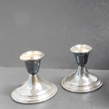 Vintage Pilgrim 585 Silver Plated Tapered Candlesticks Holders