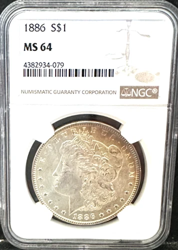 1886 Morgan Dollar NGC Certified MS64