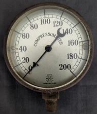 U. S. Gauge Co. Compressometer Patented Sept. 18, 1906:  0-200 PSI Brass