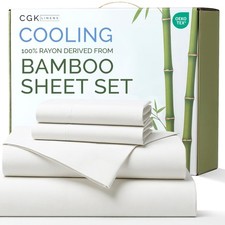 100 Rayon Derived From Bamboo - Bamboo Sheets Queen Size - Cooling Sheets for...
