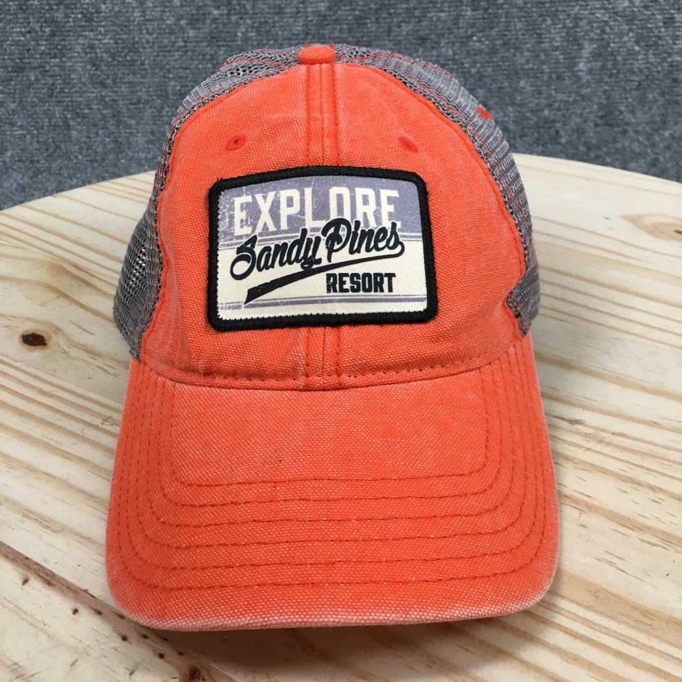 Explore Sandy Pines Resort Fahrenheit Trucker Hat Unisex Orange OS Embroidered - Image 2 of 4