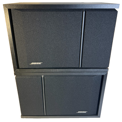 Vintage BOSE 201 Series III Direct Reflecting Speakers Pair Black Tested Working