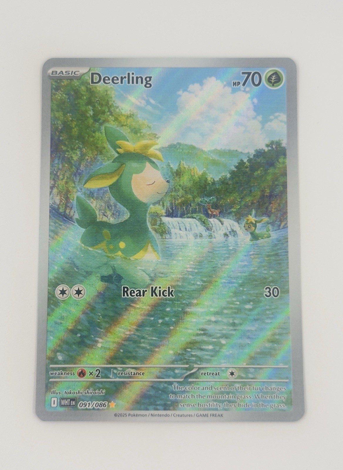 Deerling 091/086 Sv: White Flare Holo Illustration Rare IR near mint✨