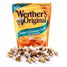 10.8 oz WERTHER'S Original SALTED CARAMEL Crème Filled Soft Caramels SHARE SIZE