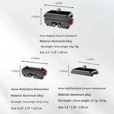 Quick Release Magnetic Mount for Insta360 Cameras Lightweight Aluminum Design