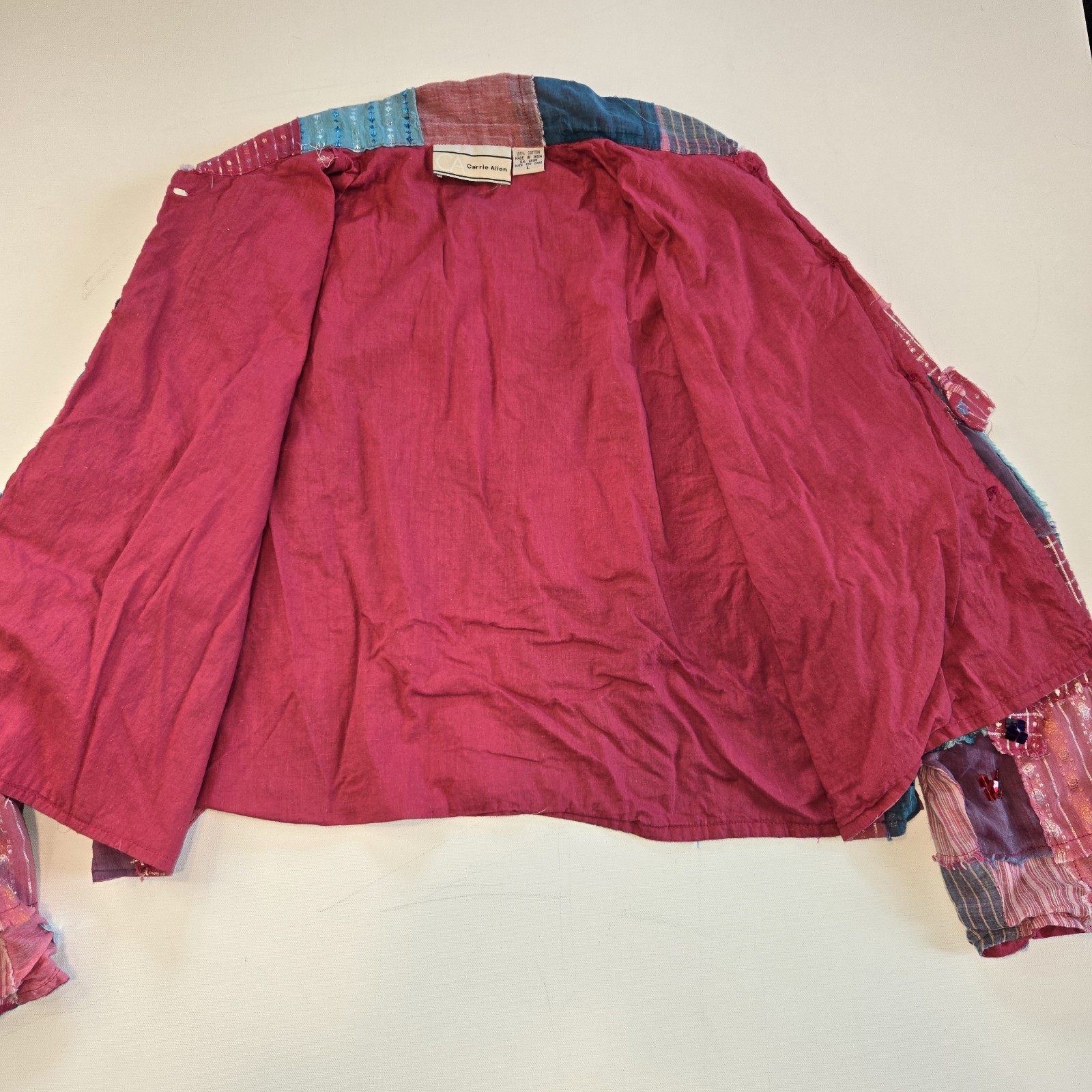 Carrie Allen Patchwork Sequined Button Down Colla… - image 7