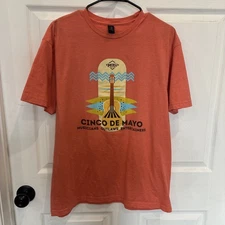 Moe’s Southwest Grill Large Orange Cinco De Mayo T-Shirt Moe’s SW Tee