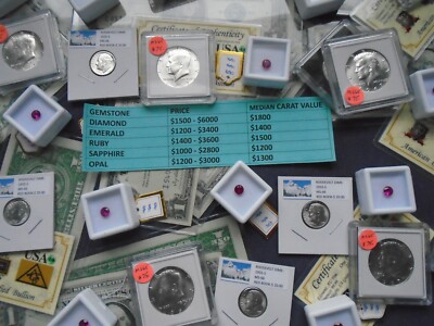 Estate lot Sale US Coins ~ SILVER~GOLD, COINS,SAPPHIRES- 5 PC. LOTS-INVEST NOW