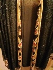 Vintage pure silk rayon lined sequined embelished jacket by Judith Ann.