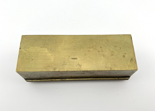 Vintage chinesisches Messing & emaillierter Stempel Schmuck Schmuck Schmuck Schmuck Box Tempel & Chinoiserie - Bild 11 von 11