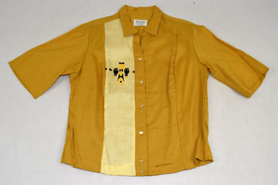60s Vintage Rayon Bowling S/S Shirts Yellow 60年代 ヴィンテージ