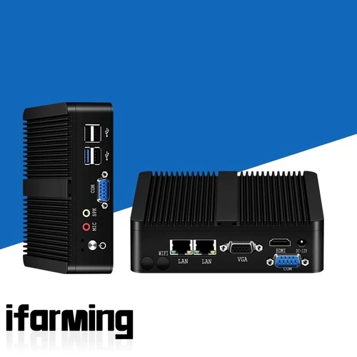 J1900 4-Core Fanless Embedded Micro Computer Mini PC 8G RAM+128G SSD for VGA