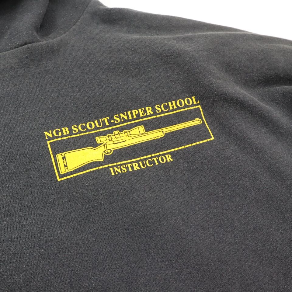 Vintage NGB Scout Sniper School Instructor Hoodie Sweatshirt Faded ...