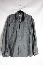 Wrangler Men's XXL Pearl Snap Western Shirt Gray Denim Long Sleeve 2XL Stretch