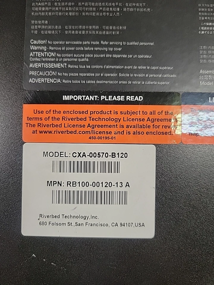 RIVERBED CXA-00570-B120 - Image 4 of 4