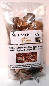Rockhound's 1st Choice  Rock Tumbler Refill Rough - Mexico Agate Jasper MORE 1LB
