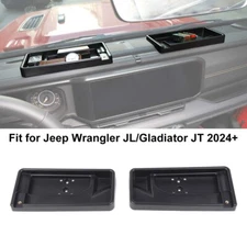 2x Dash Phone Holder Tray Storage Box Organizer For Jeep Wrangler JL JT 2024+ 
