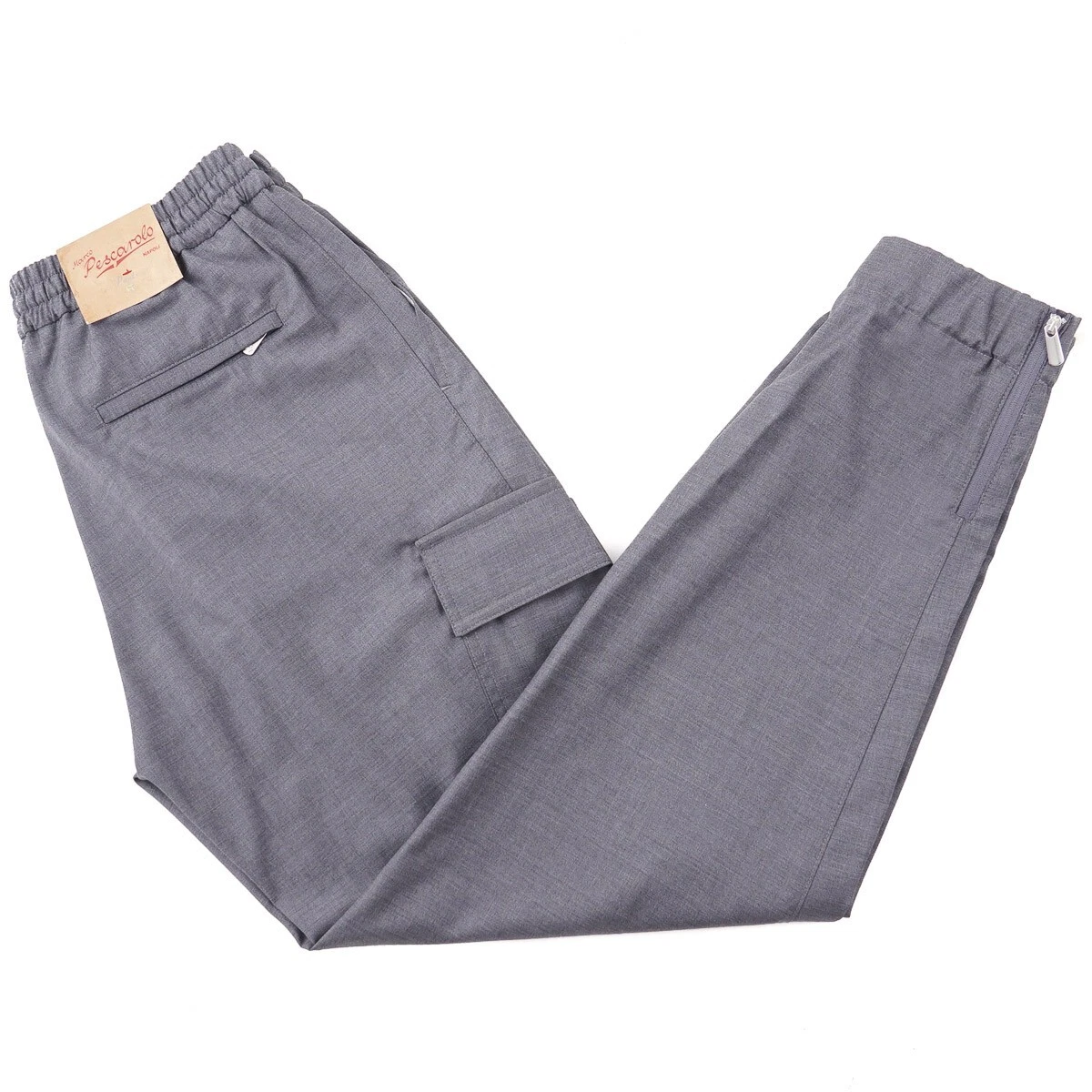 Marco Pescarolo Lightweight Gray Wool Drawstring Jogger Pants 32 (Eu 48) NWT