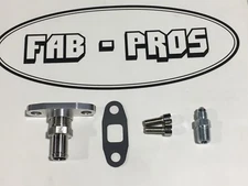 -4AN OIL FEED & BARB RETURN Flange Borg Warner S400 SX SX-E S200 S300 S200-SXE 