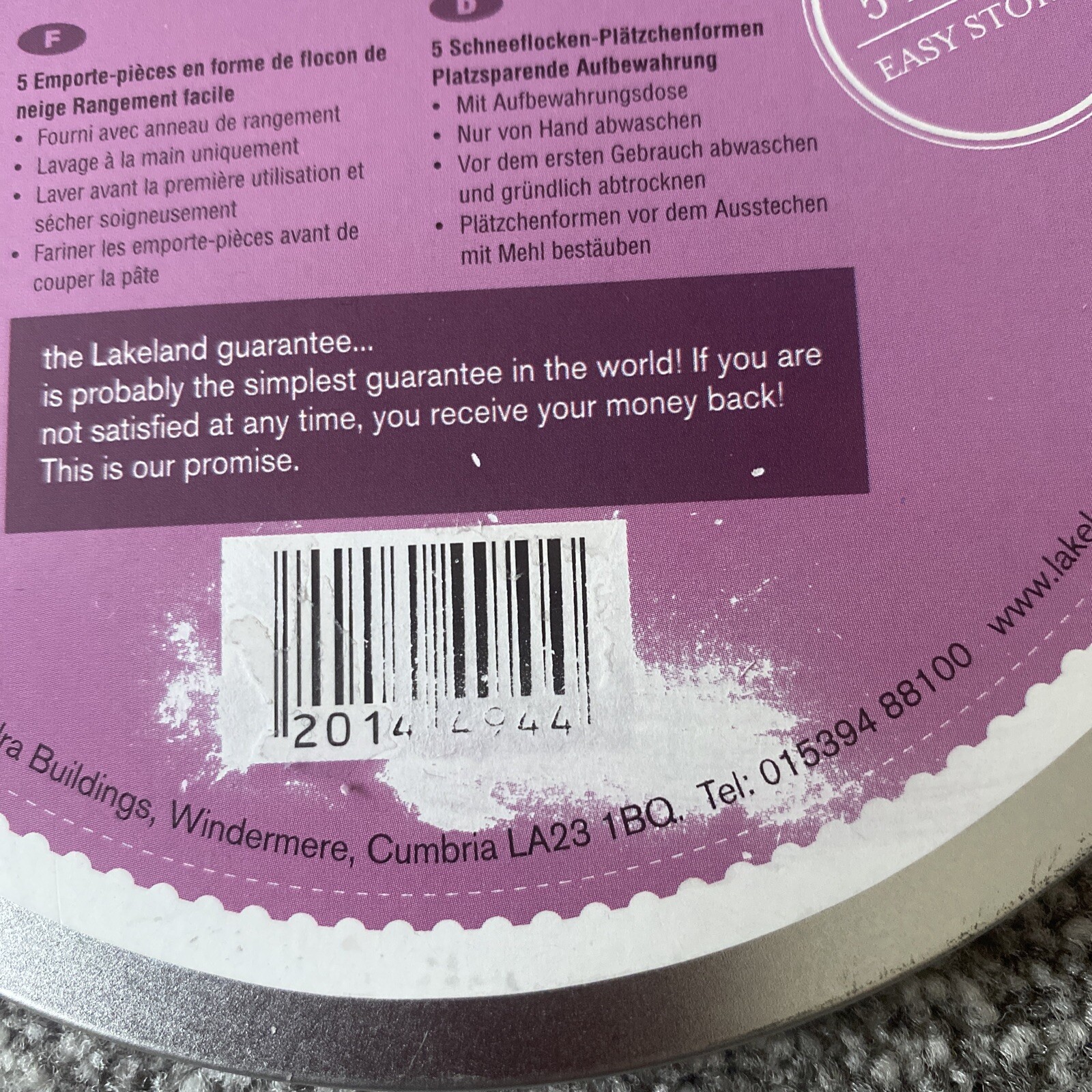 5 X Lakeland Snowflake Cookie Cutters Fondant Sugar Paste Cake