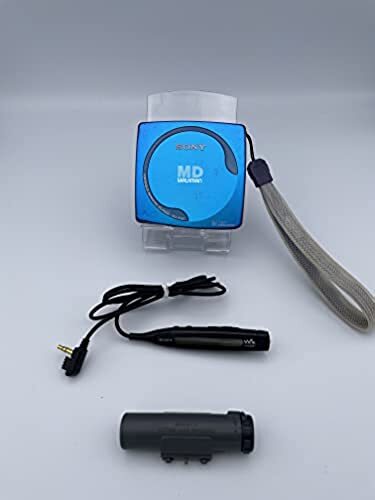 SONY　MD WALKMAN MZ-E80 Sony MD Walkman MZ-E80 Blue MiniDisc Player RM-MZ2S remote