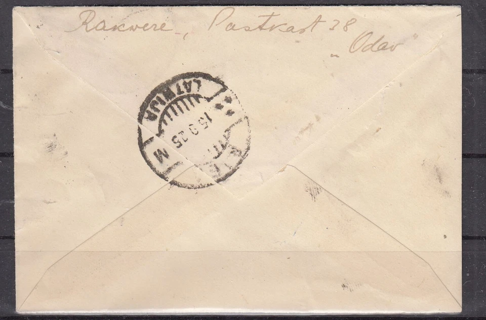 RS25665/ ESTONIA – 1925 – MI # 39A + 50B (PAIR) ON AIRMAIL COVER + CERTIFICATE - Image 2 of 4