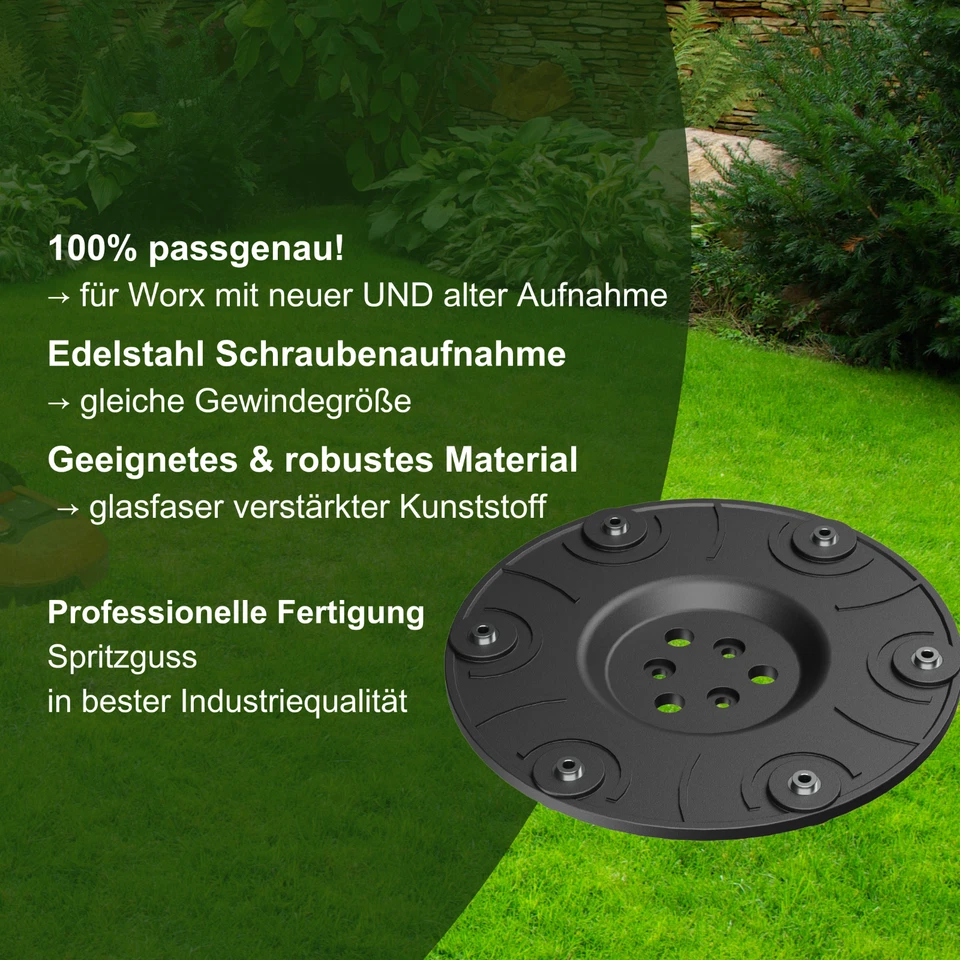 Messerscheibe für Worx Landroid 6 Klingen M500 M700 WR167E WR141E… Messer Tuning - Bild 3 von 4