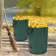 2 Pack 80 Gal Reusable Yard Waste Bags for Yard Garden Lawn Leaf Container