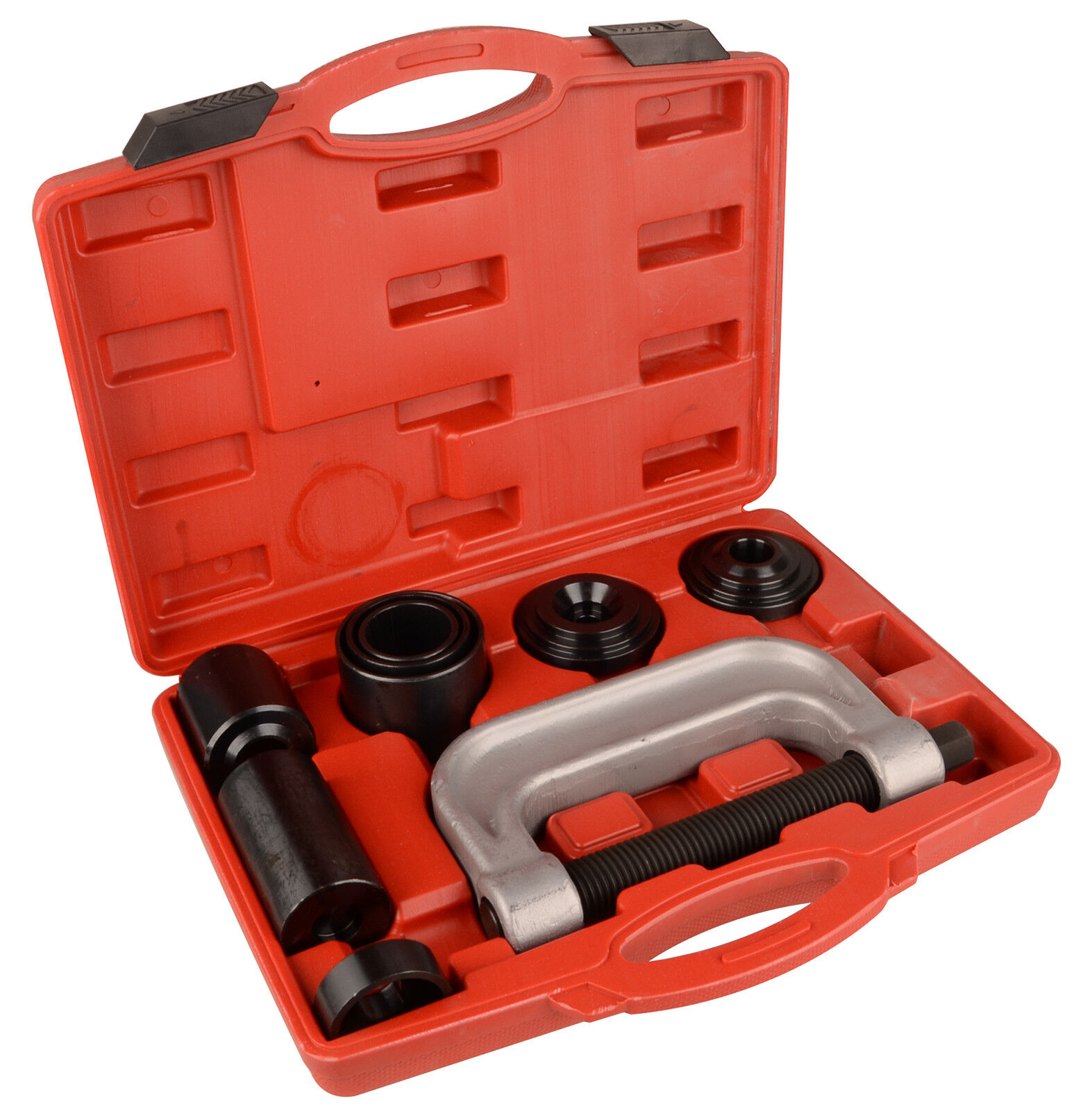 Red case with manual press parts