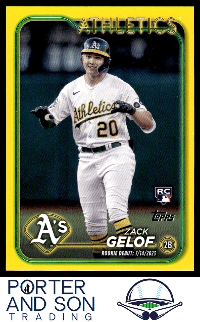 Zack Gelof RC 2024 Topps Update Yellow Border #US131 Oakland Athletics