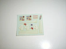 ORIGINAL 1960's ELDON SLOT CARS WATER SLIDE DECAL SHEET VG CONDITION