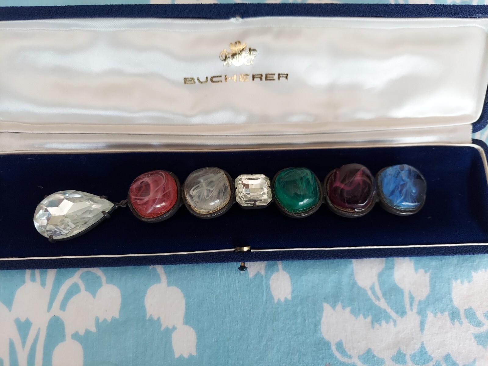 Rare Vtg Kenneth Jay Lane Brooch Pendant Gripoix … - image 7