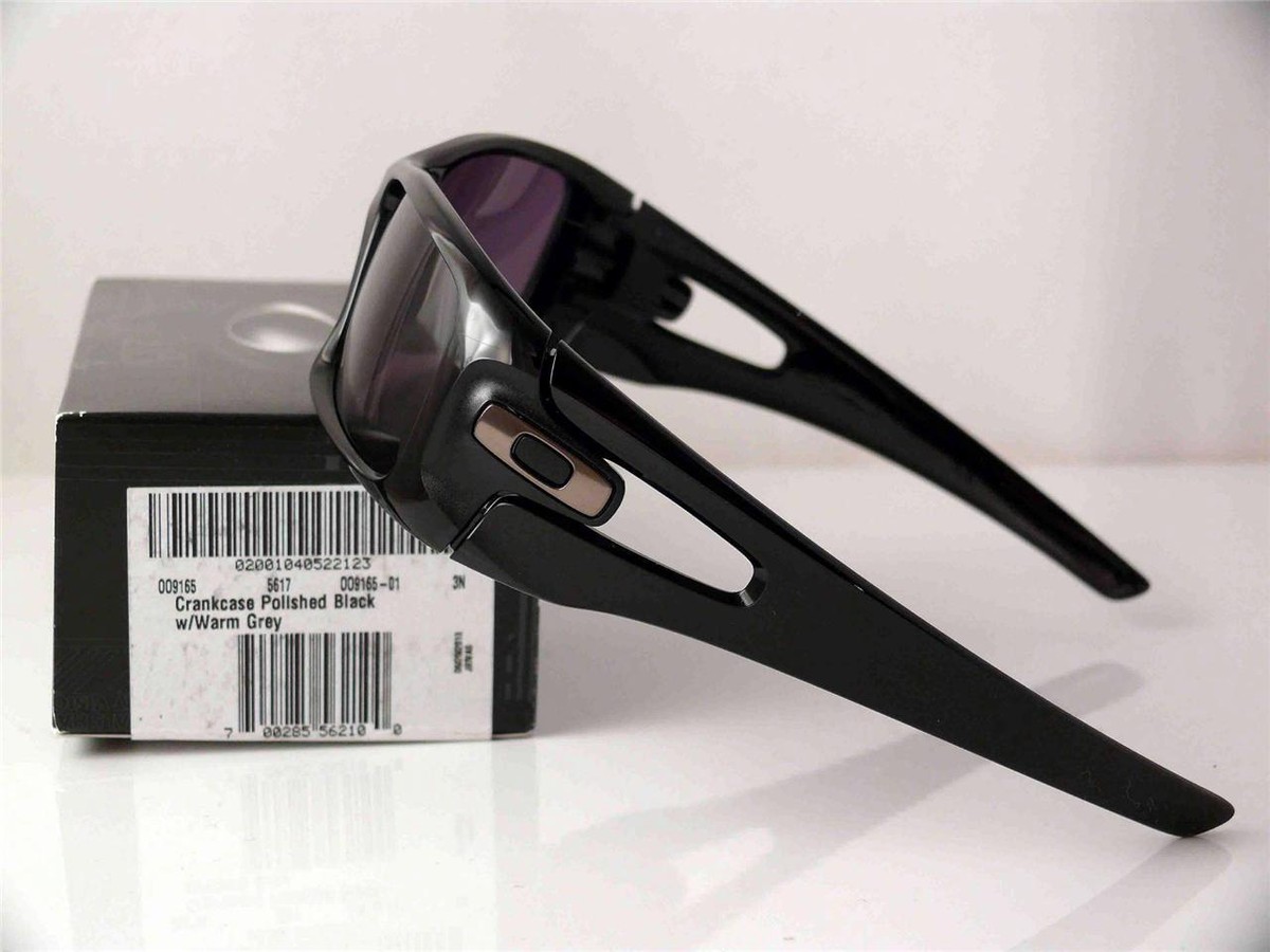 OAKLEY SUNGLASSES CRANKCASE 009165-01 BLACK FRAME WARM GREY