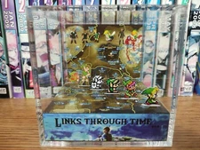 Legend of Zelda Links Through Time Custom Handmade Diorama-Retro Cube-Fanart