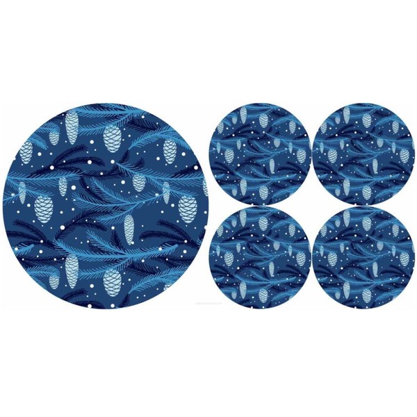 Filz Tisch Untersetzer Glasuntersetzer Rund Tischuntersetzer Cone Set 5Stk-image