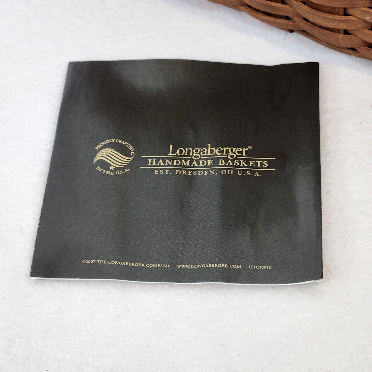 Longaberger 2007 Collectors Club Member Rich Brown Basket Set+Lid+