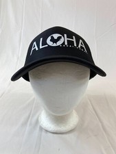 Aloha Kauai Hawaii Trucker Rope Hat Snapback Cap Mesh Back Black OSFM Cobra