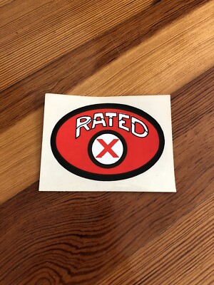X Rating Stickers Vintage Rated X Sticker Motorcycle Novelty Decal Harley Davidson ...