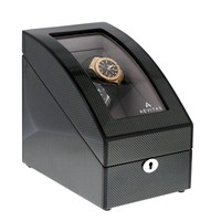 Carbon Fibre 2 Watch Winder With Led Light Plus Storage For 2 Watches By Aevitas Carbon Fibre 2 Watch Winder With Led Light Plus Storage For 2 Watches By Aevitas
