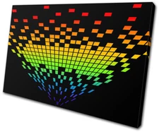 Graphic Equalizer Levels Music DJ Club SINGLE CANVAS WALL ART Picture Print