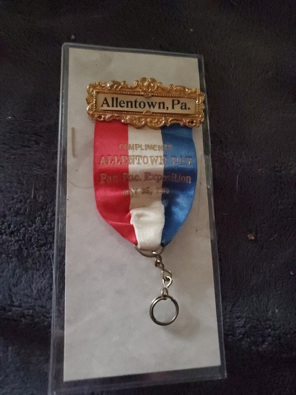 1915 Allentown Day PA - Pan-Pac Expo Badge