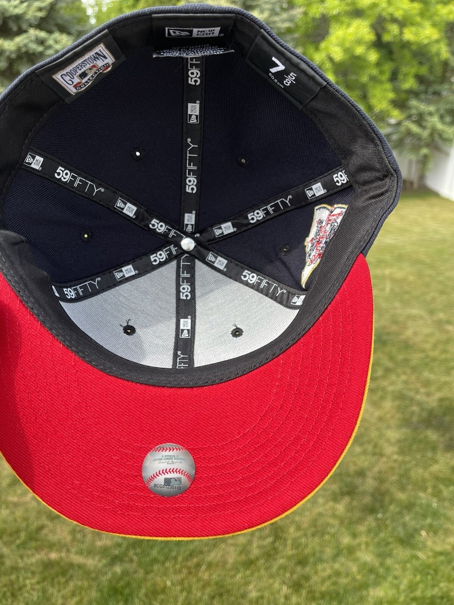 NEW ERA 59FIFTY MINNESOTA TWINS FITTED HAT SIZE 7 5/8 RED UV