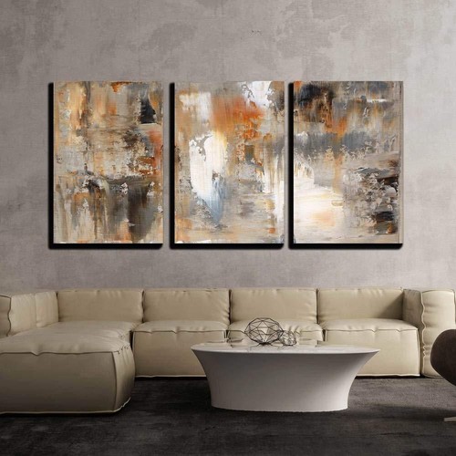 Brown and Beige Abstract Art Painting 