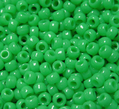 Neon Grasshopper Green 9x6mm Pony Beads 500pc school crafts hair kandi jewelry