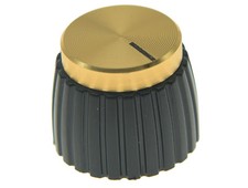 20pcs Guitar Amplifier-Knobs-Black-w-Gold-Cap-Push-on-fits-Marshall-Amplifier